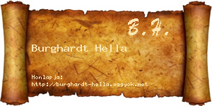 Burghardt Hella névjegykártya